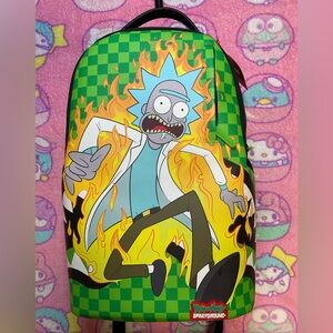 Rick and Morty spray ground book bag💜